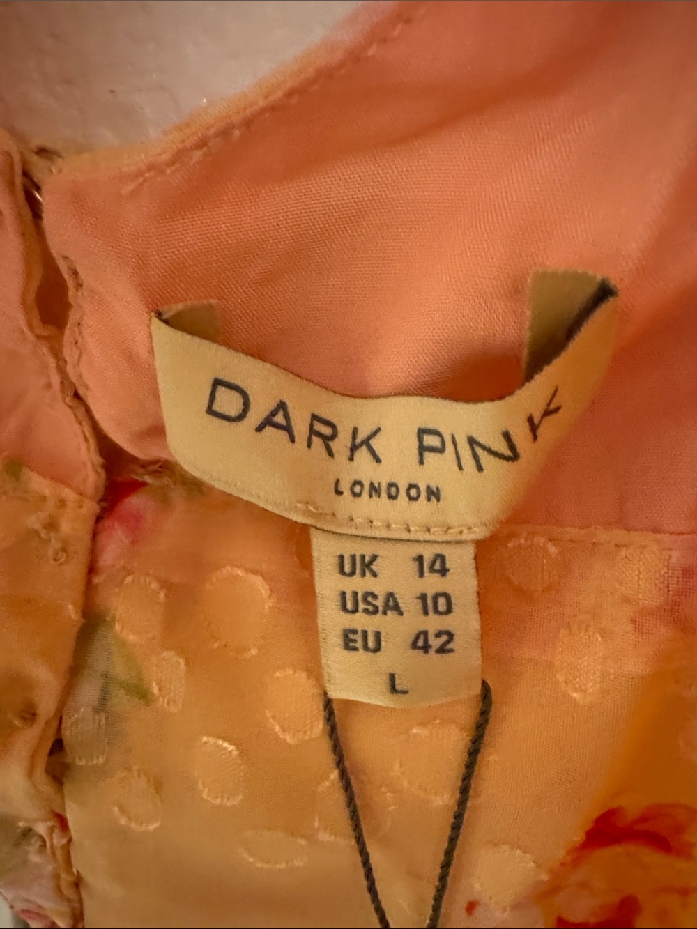 Dark Pink , Peach Floral crop top - Picture 4 of 9